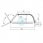 Vitrina Tapas Encastrable en Barra, 1,5 Metros, 3 Parrillas, Motor Externo, Cristal Curvo, Puertas Abatibles, LED, VGCST150
