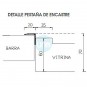 Vitrina Tapas Encastrable en Barra, 1,5 Metros, 3 Parrillas, Motor Externo, Cristal Curvo, Puertas Abatibles, LED, VGCST150