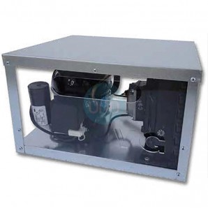 Placa Fría Encastrable en Barra, 1,5 Metros, 3 Parrillas, Motor Externo, Cristal Desmontable, Abierta Atrás, VGPFCST150