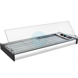 Placa Fría para Barra, 1,2 Metros, 2 Parrillas, Motor Externo, Cristal Desmontable, Abierta Atrás, VGPF120