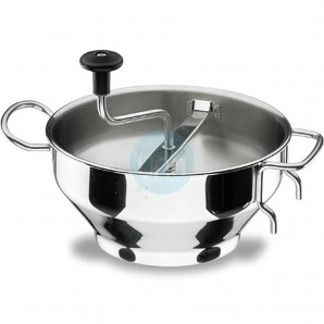 Pasapurés Profesional en Acero inoxidable, 8 Litros, Ø 32 cm, Disco Ø 16,5 cm, con Asas, Lacor