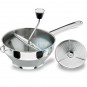 Pasapurés Profesional en Acero inoxidable, 1,5 Litros, Ø 20 cm, Disco Ø 11,5 cm, con Asas, Lacor