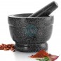 Mortero de Granito Premium de 37,5 cl, Ø 14 cm, Altura 8 cm, con Mazo, Lacor
