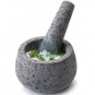 Mortero de Granito Premium de 22,5 cl, Ø 10,5 cm, Altura 7,5 cm, con Mazo, Lacor