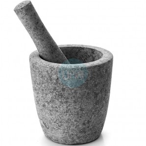 Mortero de Granito Premium de 36,5 cl, Ø 12 cm, Altura 12 cm, con Mazo, Lacor