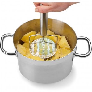 Prensador de Patatas en Acero inoxidable, 24 cm Alto, ideal Puré de Patata, Tomate, Calabaza, Plátano, Lacor