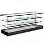 Vitrina Tapas Refrigerada, Motor Externo, 1,2 Metros, 3 Alturas, 2 Estantes, Cristal Recto, Puertas Correderas, LED, VGFR120ER2