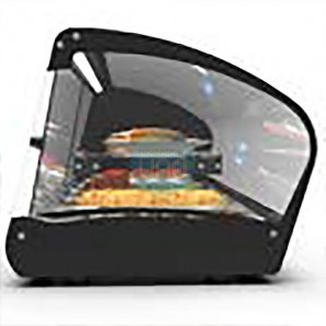 Vitrina Refrigerada para Tapas, Motor Externo, 8 Cubetas, 1,5 Metros, 1 Estante, Puertas Correderas, Cristal Curvado, SAYL