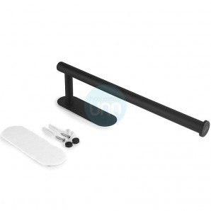 Portarrollos de Cocina Colgante, Acero inoxidable Negro Mate, Negro Black Lacor