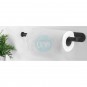 Portarrollos de Cocina Colgante, Acero inoxidable Negro Mate, Negro Black Lacor