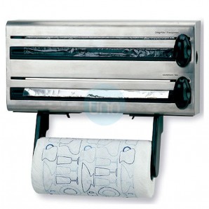 Portarrollos de Cocina de Pared, 37x24x10 cm, Acero inoxidable, Lacor