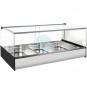 Vitrina Caliente de Comida para Llevar, 1,4 Metros, 4 Cubetas, Puertas Correderas, LED, VGCAL114