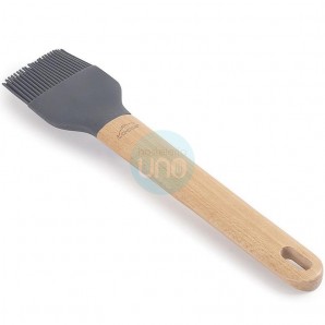 Pincel de Cocina de Silicona, Mango de Madera de Haya, Longitud 24,5 cm, Lacor