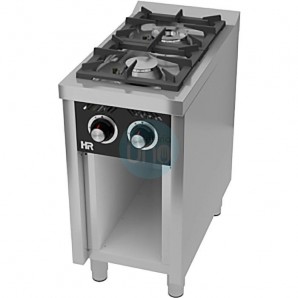 Cocina a Gas con Mueble, 2 Fuegos, 40 cm Ancho, Fondo 75 cm, HR Fainca HRC2F750E