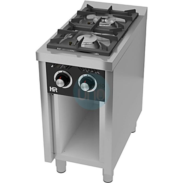 Cocina a Gas con Mueble, 2 Fuegos, 40 cm Ancho, Fondo 75 cm, HR Fainca HRC2F750E Cocina a Gas con Mueble, 2 Fuegos, 40 cm Ancho, Fondo 75 cm, HR Fainca HRC2F750E