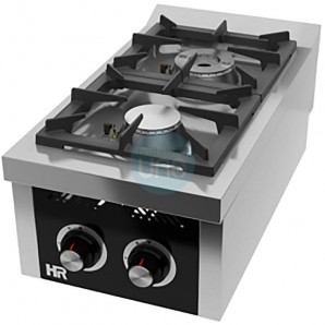Cocina a Gas con Sobremesa, 2 Fuegos, 40 cm Ancho, Fondo 75 cm, HR Fainca HRC2F750S