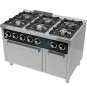 Cocina a Gas con Horno a Gas, 6 Fuegos, 120 cm Ancho, Fondo 75 cm, HR Fainca HRC6F750H