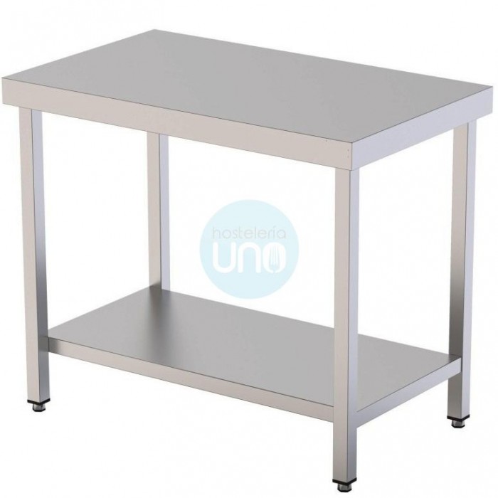 Mesa Central, 1,9 Metros Ancho, 1 Estante, Fondo 55 cm, Alto 92 cm, Acero inoxidable, DC206MC Mesa Central, 1,9 Metros Ancho, 1 Estante, Fondo 55 cm, Alto 92 cm, Acero inoxidable, DC206MC