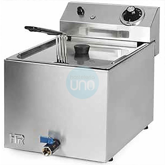 Freidora Eléctrica Trifásica, 8 Litros Cuba Simple, Grifo de Vaciado, HR Fainca HRFD8LTRIFC