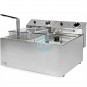Freidora Eléctrica Sobremesa, 10+10 Litros Cuba Doble, HR Fainca HRFD10L10LS