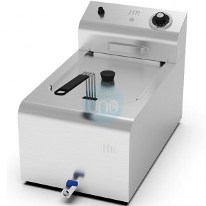 Freidora Eléctrica Sobremesa, 8 Litros Cuba Simple, Grifo de Vaciado, HR Fainca HRFD8L300
