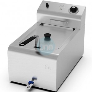 Freidora Eléctrica Sobremesa, 10 Litros Cuba Simple, Grifo de Vaciado, HR Fainca HRFD10L300