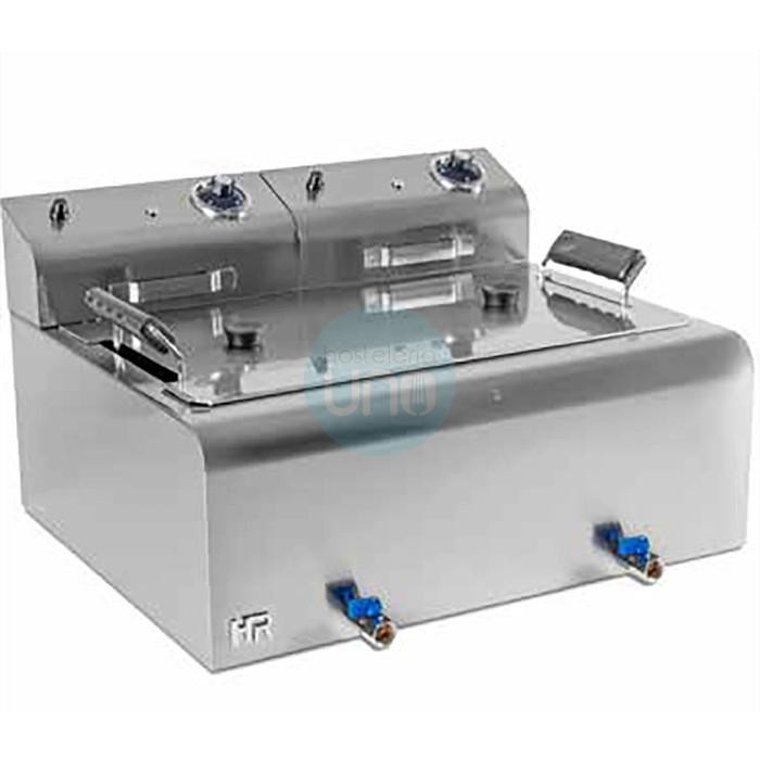 Freidora Eléctrica Sobremesa, 20 Litros Cuba Grande, Grifo de Vaciado, HR Fainca HRFD20L600