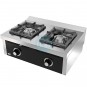 Cocina a Gas Sobremesa 80 cm Ancho, 2 Fuegos, Fondo 60 cm, HR Fainca HRC2F600S