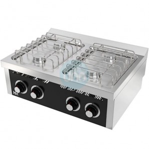 Cocina a Gas con Sobremesa, 4 Fuegos, 80 cm Ancho, Fondo 60 cm, HR Fainca HRCB4F600S