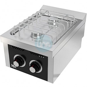 Cocina a Gas con Sobremesa, 2 Fuegos, 40 cm Ancho, Fondo 60 cm, HR Fainca HRCB2F600S