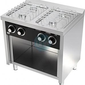 Cocina a Gas con Mueble, 4 Fuegos, 80 cm Ancho, Fondo 60 cm, HR Fainca HRCB4F600E