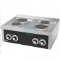 Cocina Eléctrica Trifásica, 4 Placas, 80 cm Ancho, Fondo 60 cm, HR Fainca HRCE4P600S