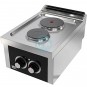 Cocina Eléctrica Sobremesa, 2 Placas, 40 cm Ancho, Fondo 60 cm, HR Fainca HRCE2P600S