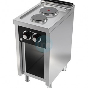 Cocina Eléctrica con Mueble, 2 Placas, 40 cm Ancho, Fondo 60 cm, HR Fainca HRCE2P600E
