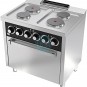 Cocina Eléctrica con Horno Eléctrico, Trifásica, 4 Placas, 80 cm Ancho, Fondo 60 cm, HR Fainca HRCE4P600H