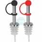 2 Tapones Cromados con Vertedor, Longitud 8 cm, Enología, Fricosmos - 2 unidades