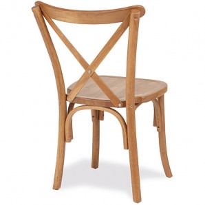 Silla Crossback de Madera de Haya Barnizada, Color Nogal, interior, MRMIR01