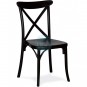 Silla Crossback Negra Apilable, Polipropileno inyectado a Gas, MR1123.NEGRO