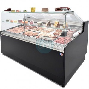 Vitrina Expositora Refrigerada Negra, 2 Metros Ancho, Fondo 1,1 Metros, Frío Ventilado, CHVRV200XL