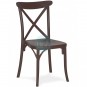 Silla Crossback Marrón Apilable, Polipropileno inyectado a Gas, MR1123.MARRON