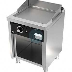 Frytop Acero Rectificado a Gas 60x60 cm, 1 Quemador, con Mueble, HR Fainca HRFT6006E