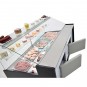 Vitrina Expositora Refrigerada Negra, 2,5 Metros Ancho, Fondo 1,1 Metros, Frío Ventilado, CHVRV250XL