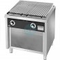 Barbacoa a Gas de Pie con Mueble, Piedra Volcánica, 2 Quemadores, 80 cm Ancho, Fondo 60 cm, HR Fainca HRB6008E