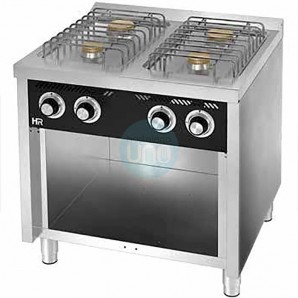 Cocina a Gas con Mueble, 4 Fuegos, 80 cm Ancho, Fondo 75 cm, HR Fainca HRB4F750E