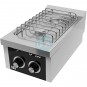 Cocina a Gas Sobremesa, 2 Fuegos, 40 cm Ancho, Fondo 75 cm, HR Fainca HRB2F750S
