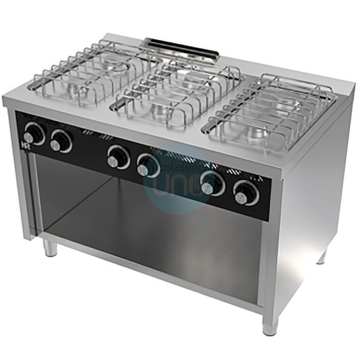 Cocina a Gas con Mueble, 6 Fuegos, 1,2 Metros Ancho, Fondo 75 cm, HR Fainca HRB6F750E Cocina a Gas con Mueble, 6 Fuegos, 1,2 Metros Ancho, Fondo 75 cm, HR Fainca HRB6F750E