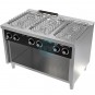 Cocina a Gas con Mueble, 6 Fuegos, 1,2 Metros Ancho, Fondo 75 cm, HR Fainca HRB6F750E