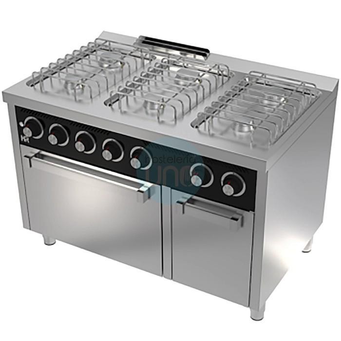Cocina a Gas con Horno a Gas, 6 Fuegos, 1,2 Metros Ancho, Fondo 75 cm, HR Fainca HRB6F750H Cocina a Gas con Horno a Gas, 6 Fuegos, 1,2 Metros Ancho, Fondo 75 cm, HR Fainca HRB6F750H