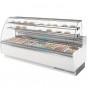 Mostrador Pastelero Refrigerado 2 Metros Ancho, Blanco, Cristal Curvo, Pastelería y Confitería, INFRICO VGL18CB