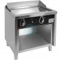 Frytop Cromo Duro a Gas 80x75 cm, con Armario, 2 Quemadores HR Fainca FT7508ECR